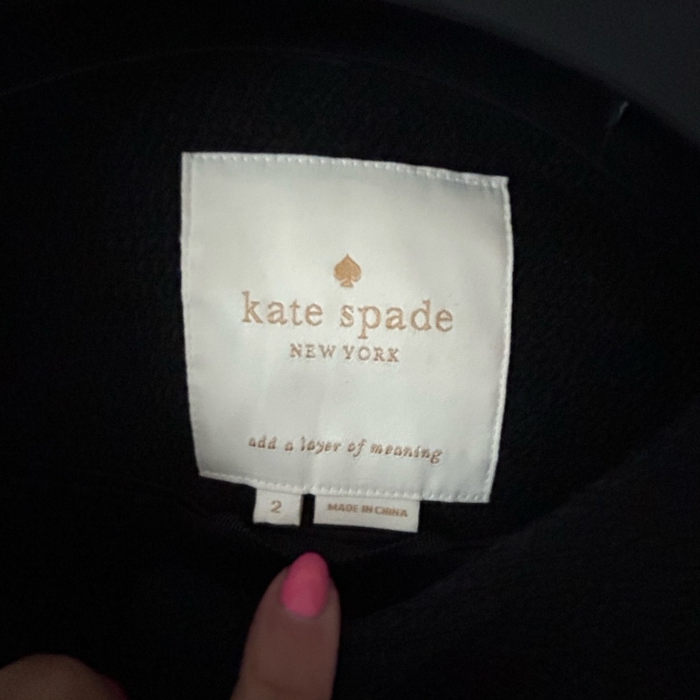 Kate Spade Black Flower Jacket Timeless Design - Picture 4 of 8